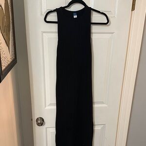Old Navy Black Ribbed Maxi Dress